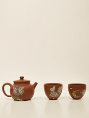 Butterfly Teapot and Two-Cup Set