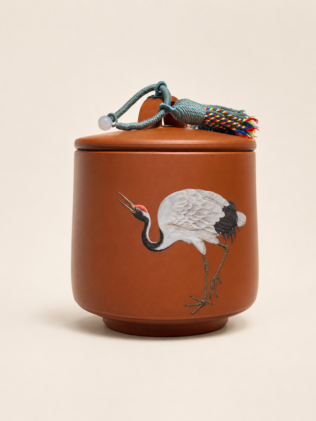 Crane Tea Canister
