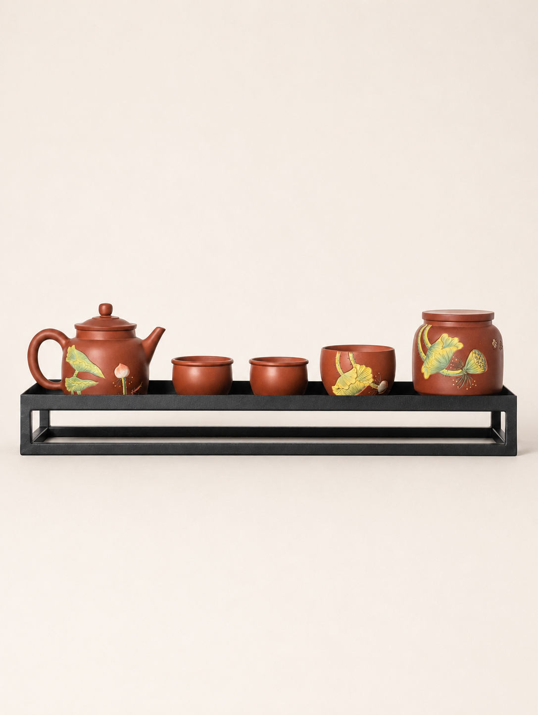 Lotus Five-Piece Tea Set