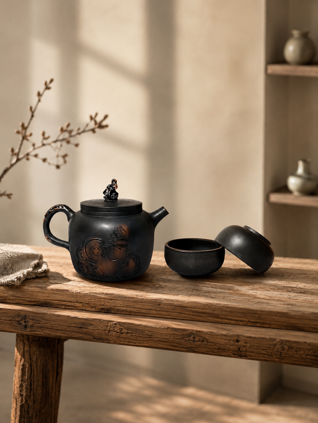 Year of the Horse Three-Piece Tea Set