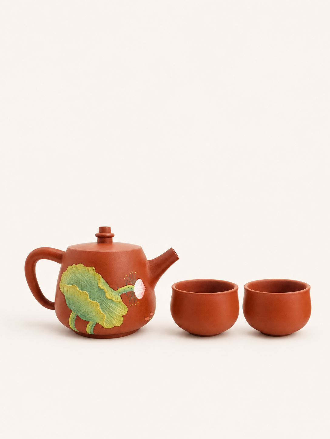 Lotus Three-Piece Tea Set