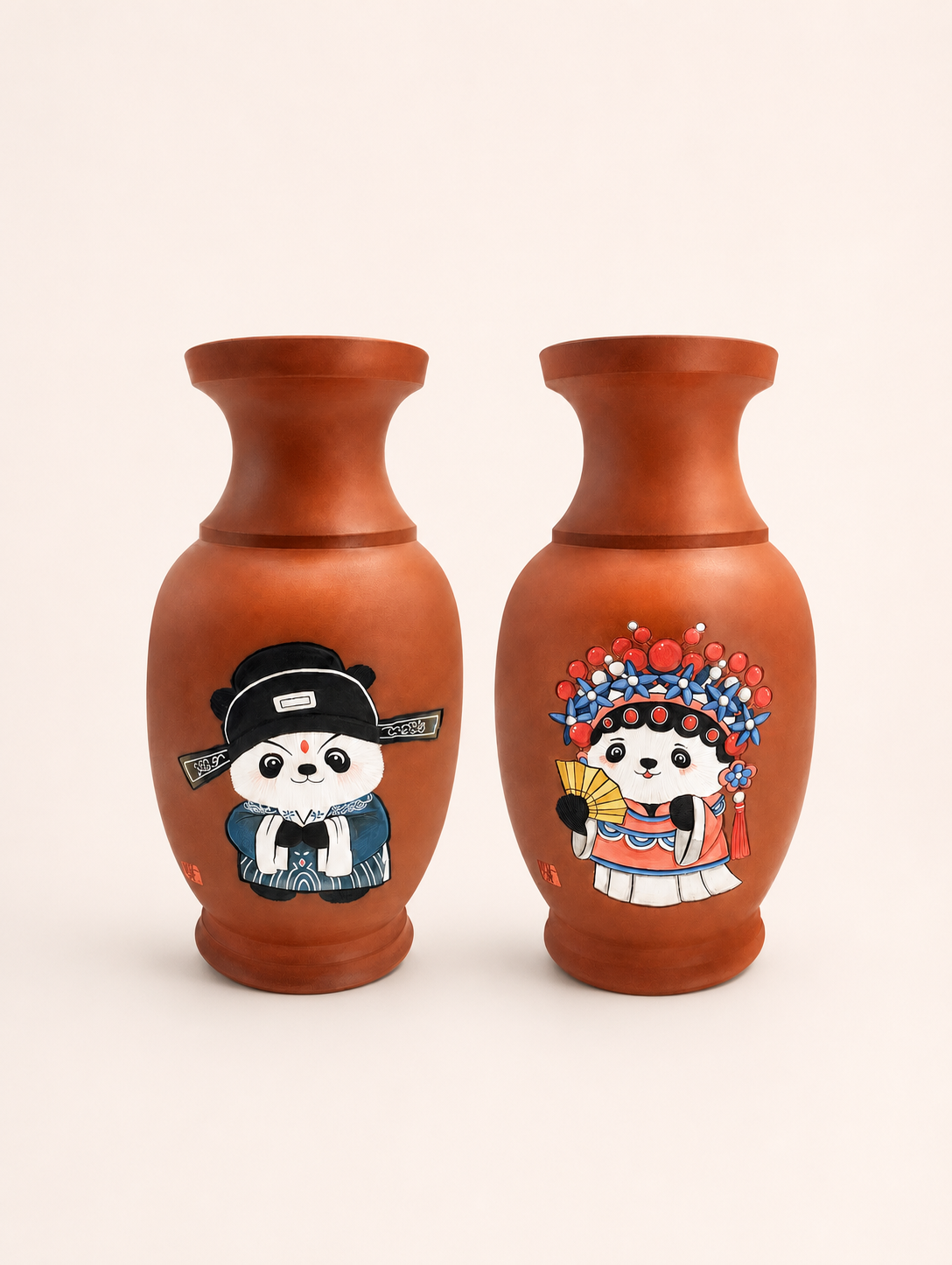 Panda Opera Decorative Vase
